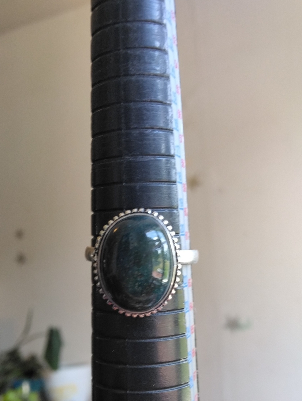 Bloodstone Silver Plated Gemstone Ring
